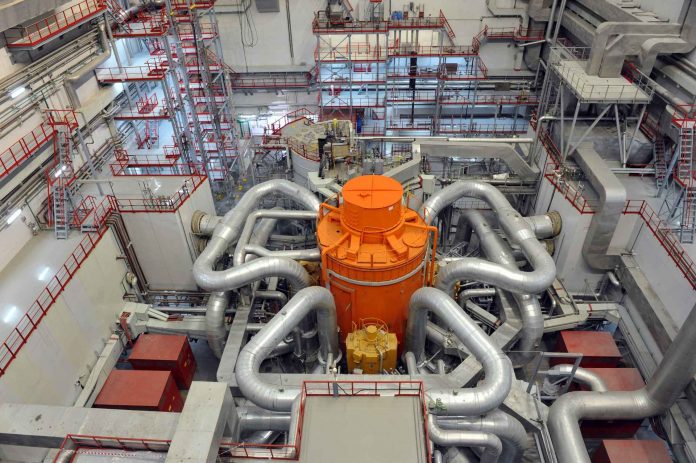 BN-800 v JE Belojarsk je jediný sodíkový reaktor na svete, ktorý vyrába elektrinu z paliva MOX. Foto: Rosenergoatom
